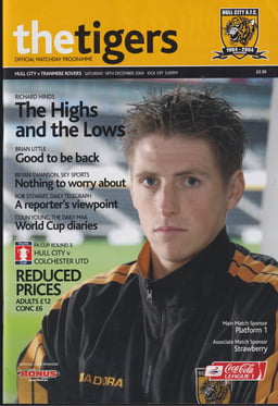Hull City v Tranmere Rovers Match Programme 2004-12-18